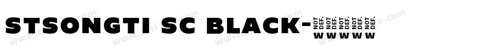 stsongti sc black字体转换